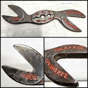 SAXON The K & B Co. Vintage 8" steel alligator wrench New Haven Connecticut